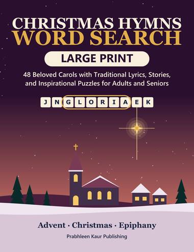 Cover of Christmas Hymns Word Search Large Print