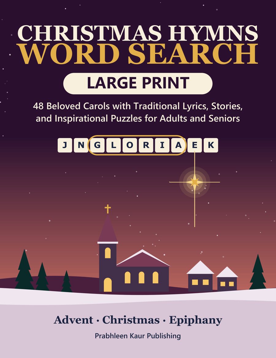 Cover of Christmas Hymns Word Search Large Print