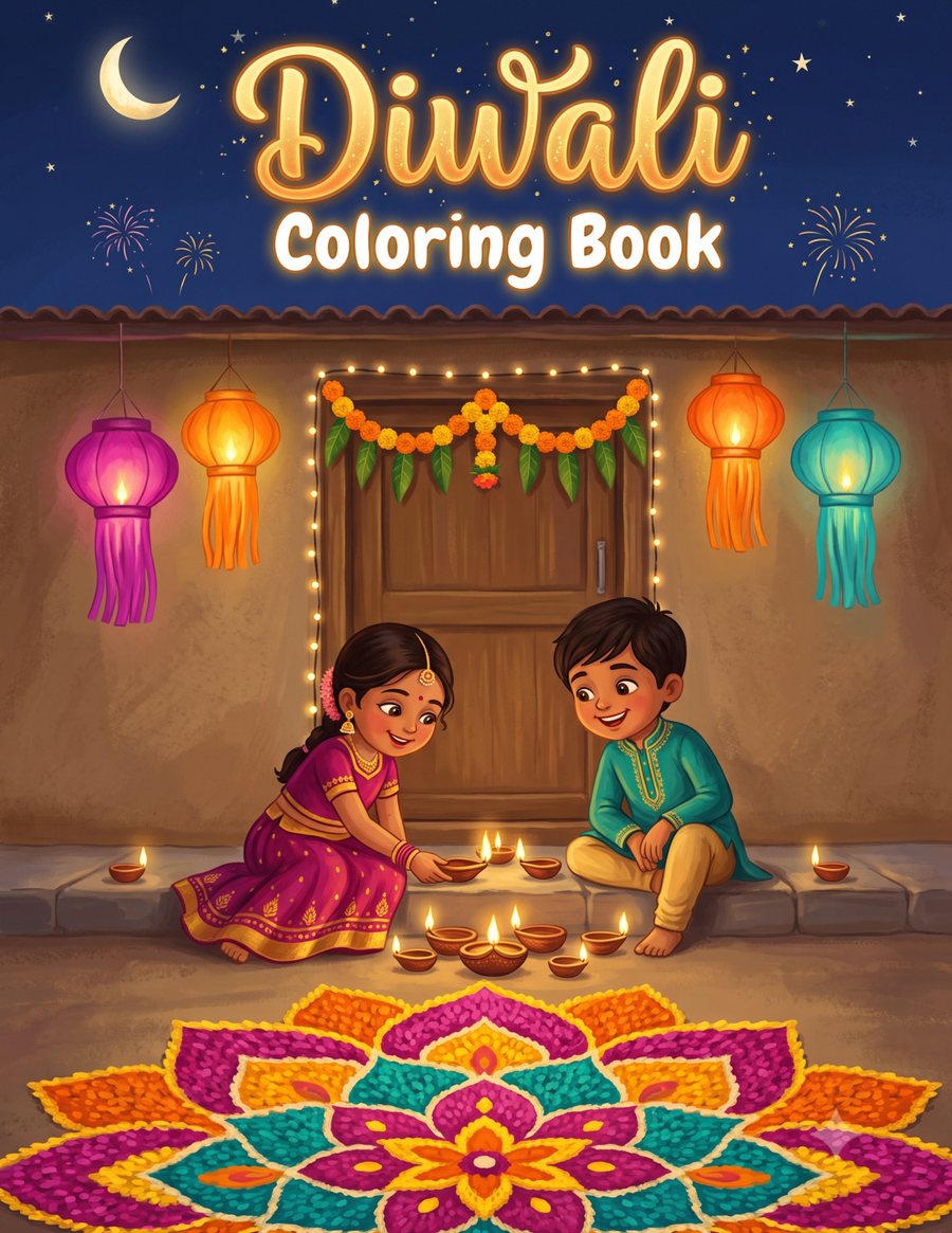 Cover of Diwali Coloring Book