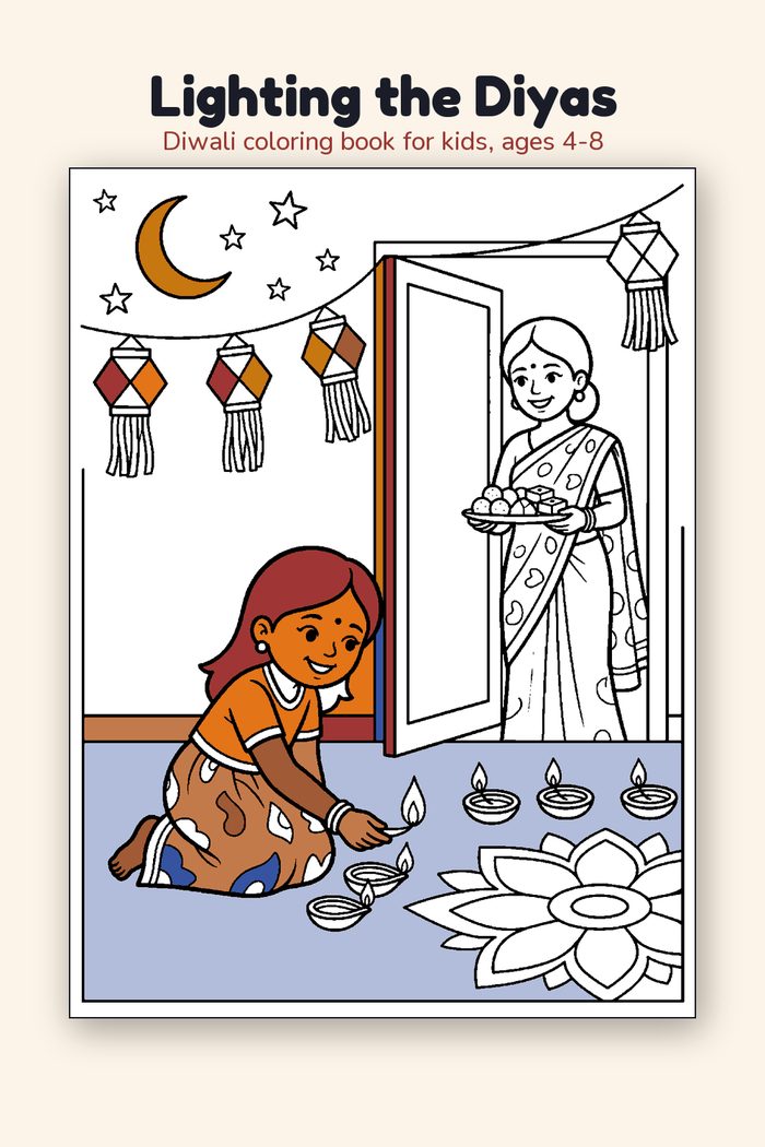 Lighting the Diyas