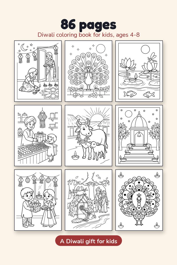 Inside Diwali Coloring Book