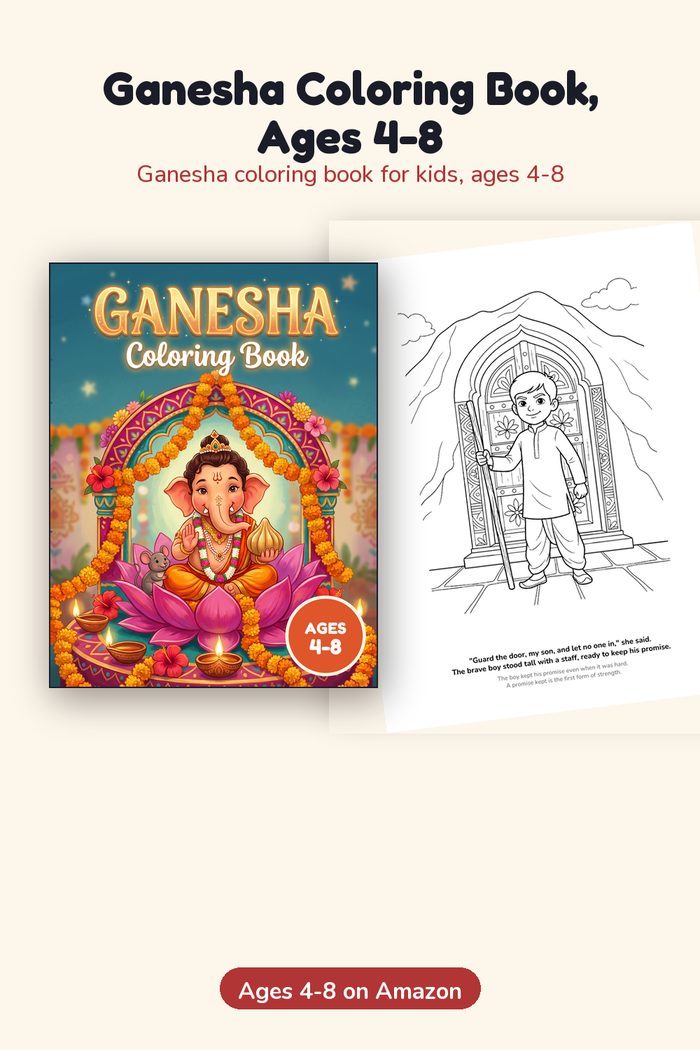 Inside Ganesha Coloring Book, Ages 4-8