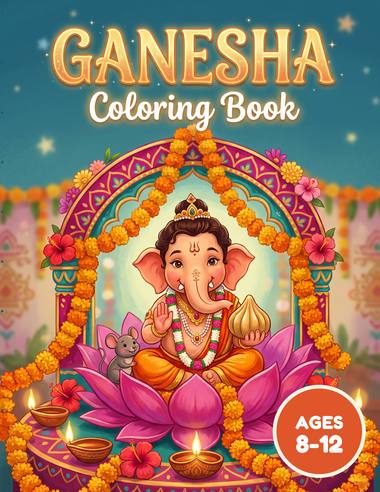 Cover of Ganesha Coloring Book, Ages 8-12
