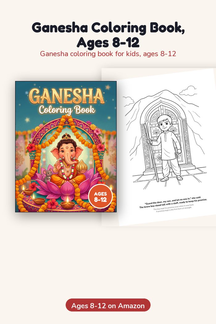 Inside Ganesha Coloring Book, Ages 8-12