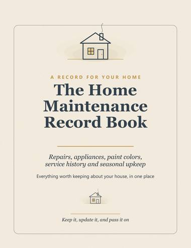 Cover of The Home Maintenance Record Book
