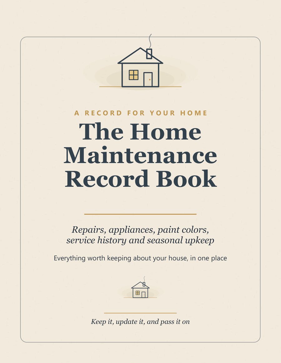 Cover of The Home Maintenance Record Book