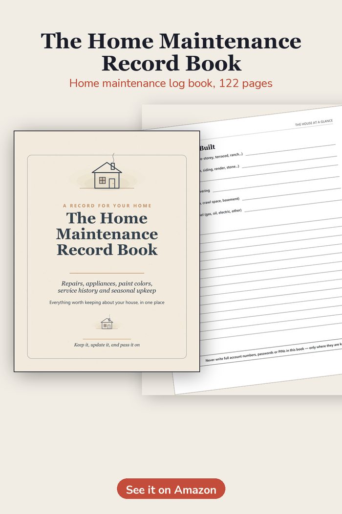 The Home Maintenance Record Book