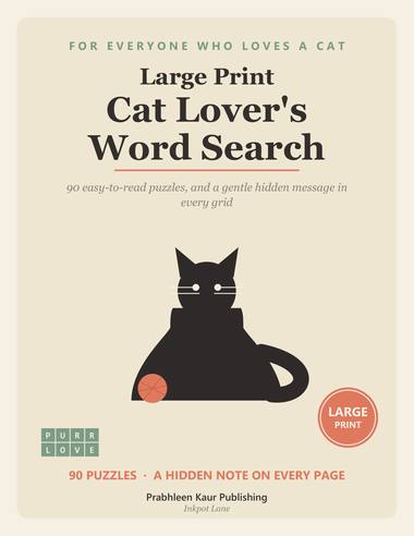 Cover of Large Print Cat Lover's Word Search