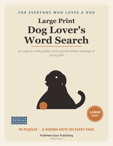 Cover of Large Print Dog Lover's Word Search