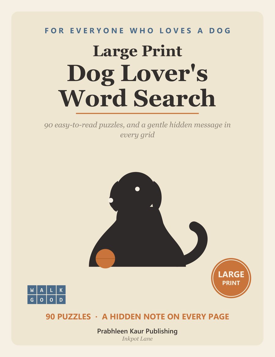 Cover of Large Print Dog Lover's Word Search