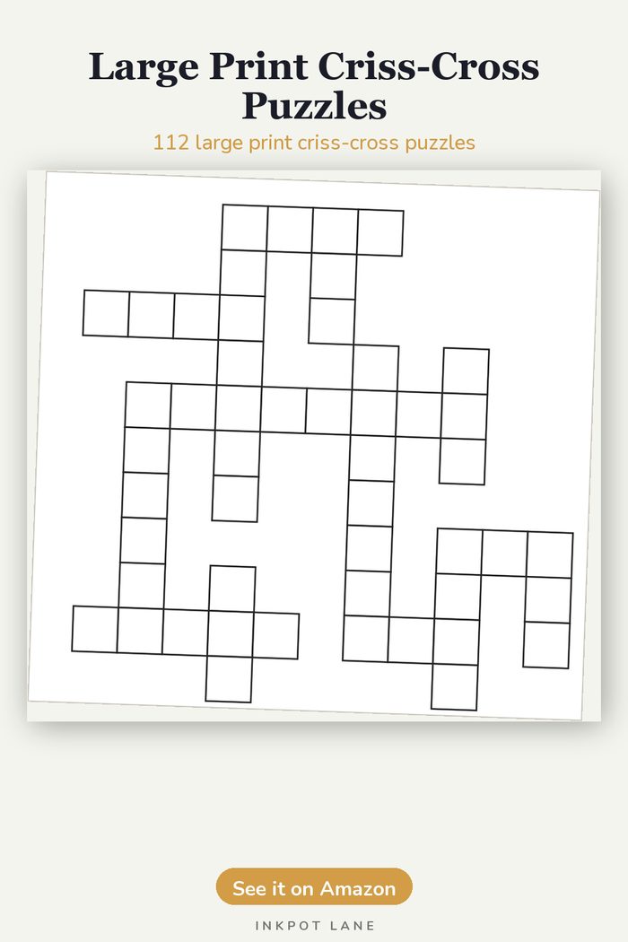 Large Print Criss-Cross Puzzles