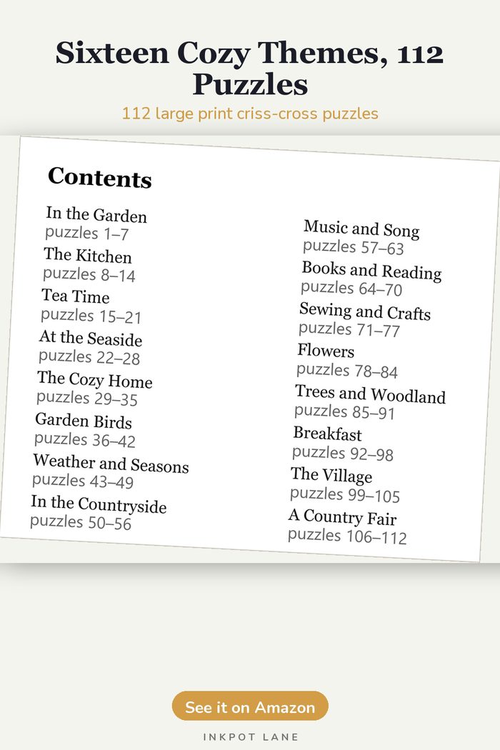Sixteen Cozy Themes, 112 Puzzles