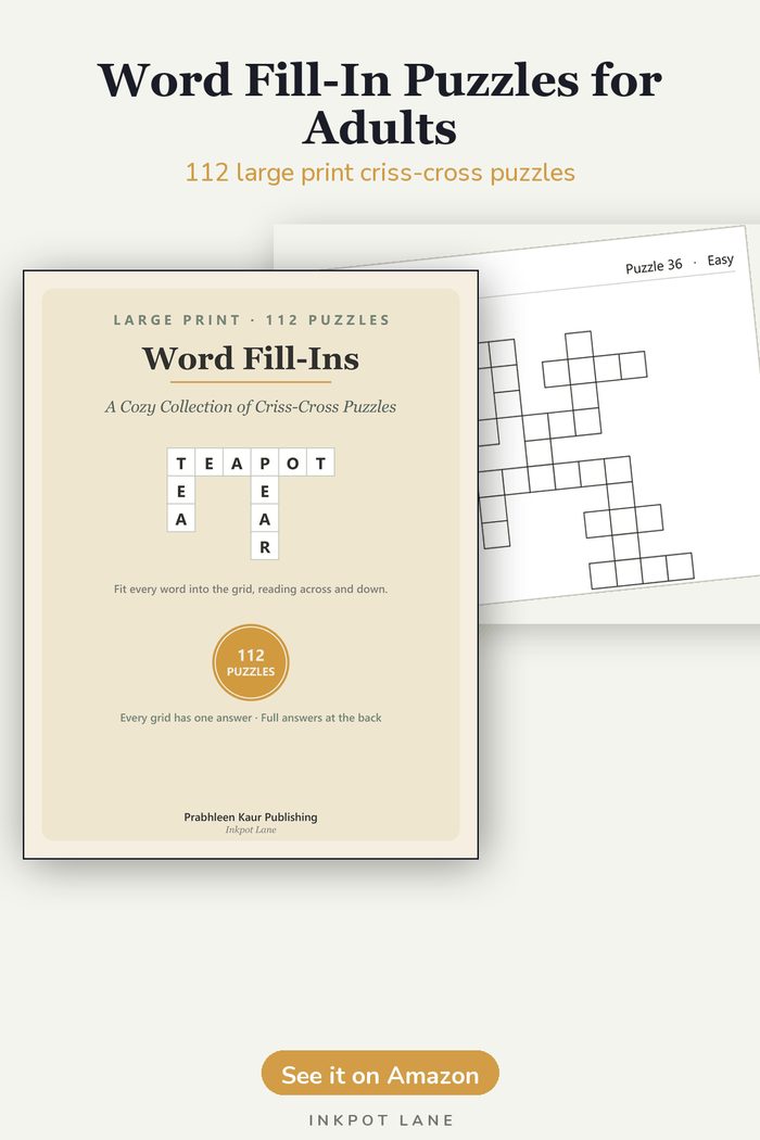 Word Fill-In Puzzles for Adults