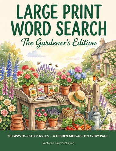 Cover of Large Print Word Search: The Gardener's Edition