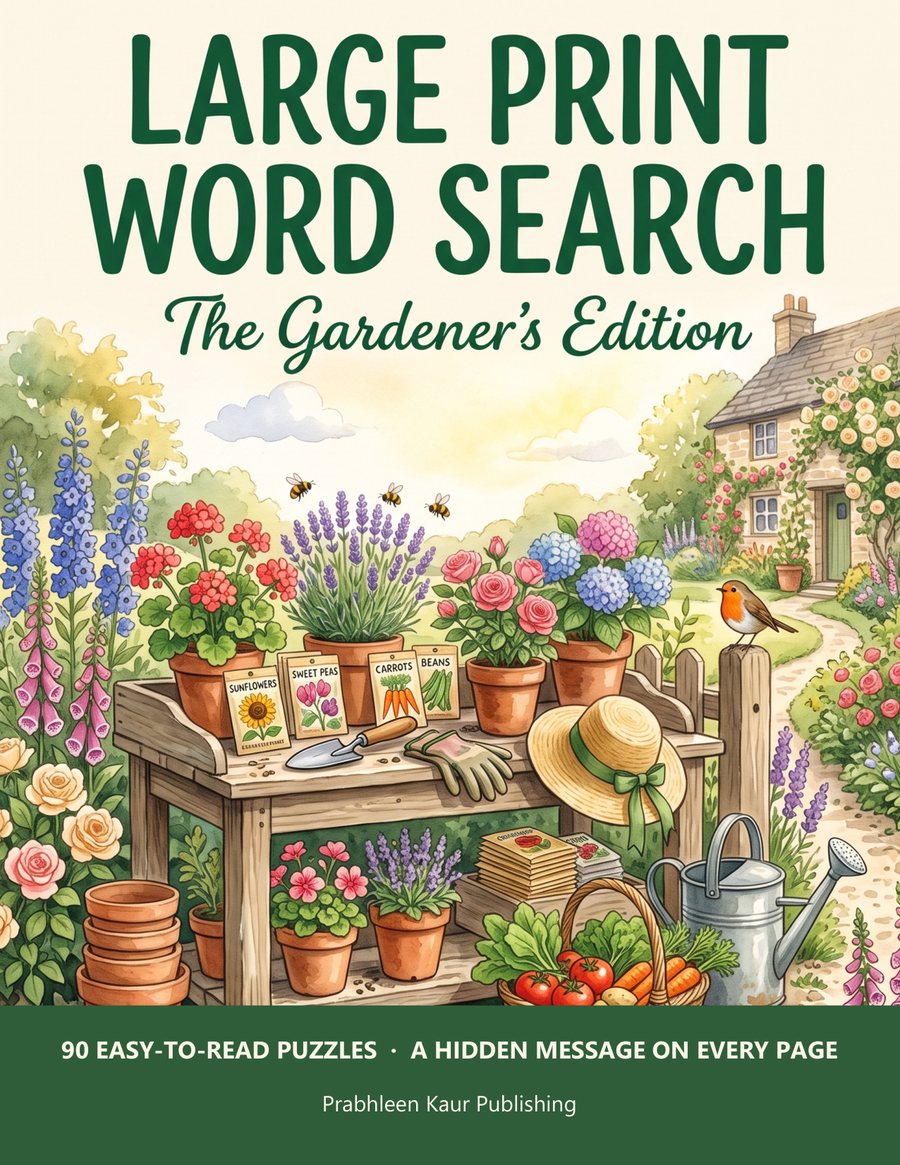 Cover of Large Print Word Search: The Gardener's Edition