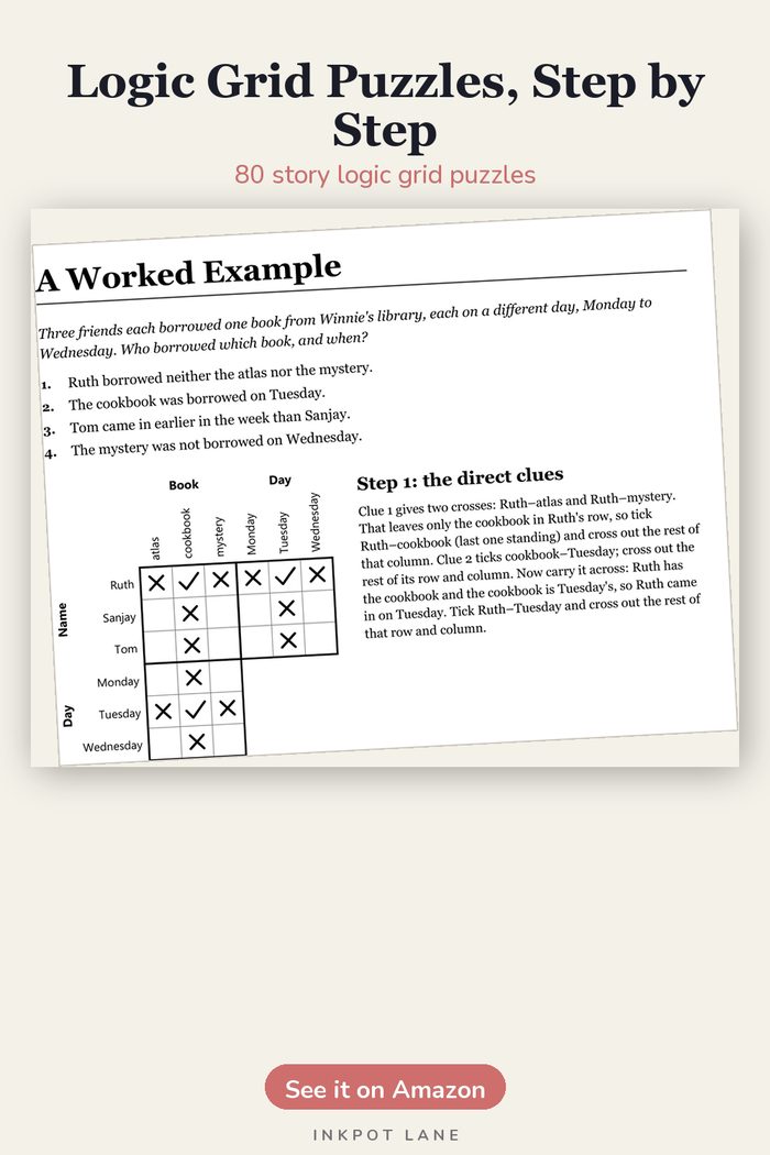Logic Grid Puzzles, Step by Step